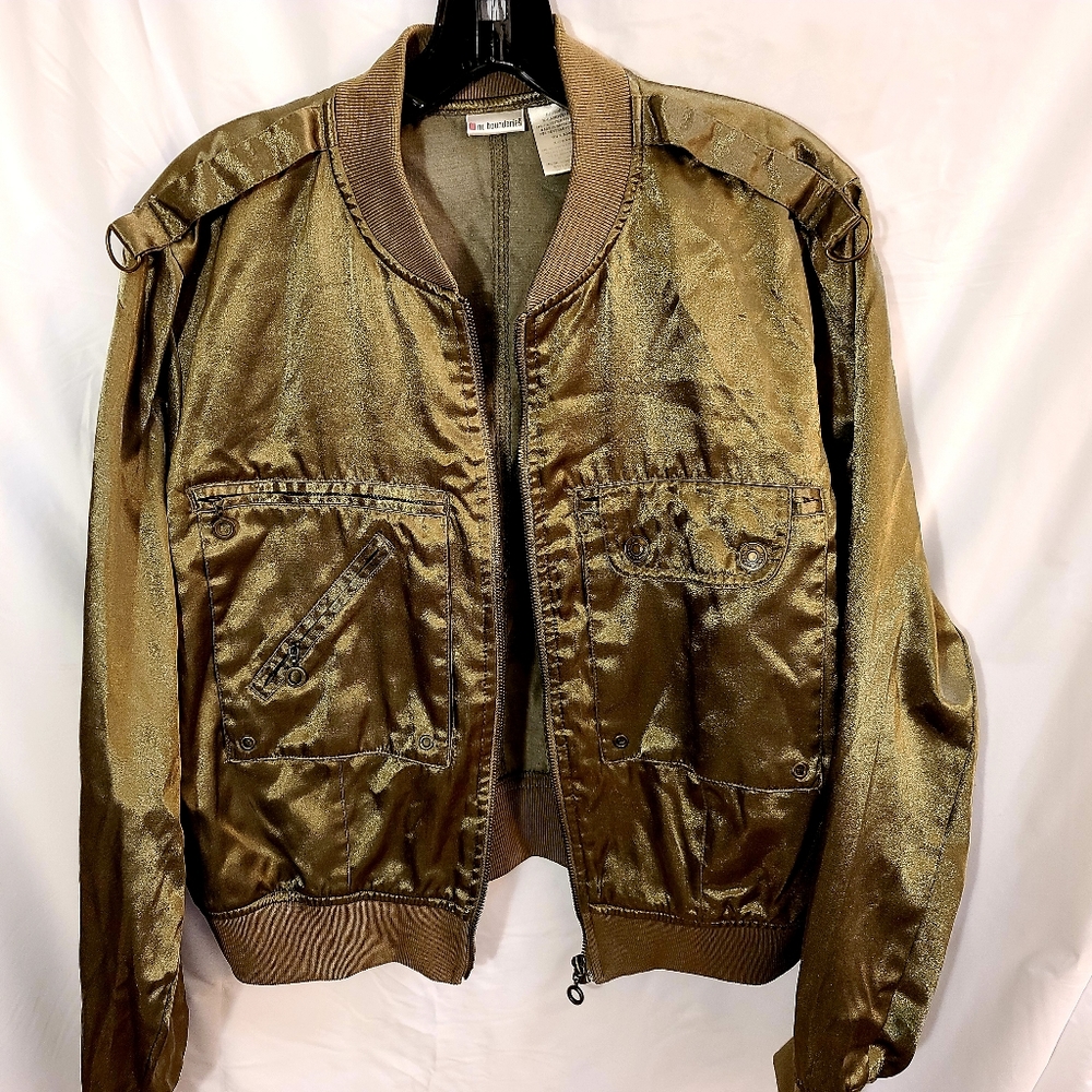 No Boundaries Satin Bomber Jacket Junior Size